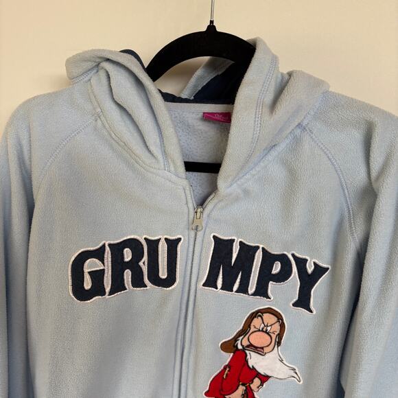Y2K Disney Vintage Grumpy Fleece Hoodie Sweatshirt Disneyworld Snow White XL - Picture 3 of 11